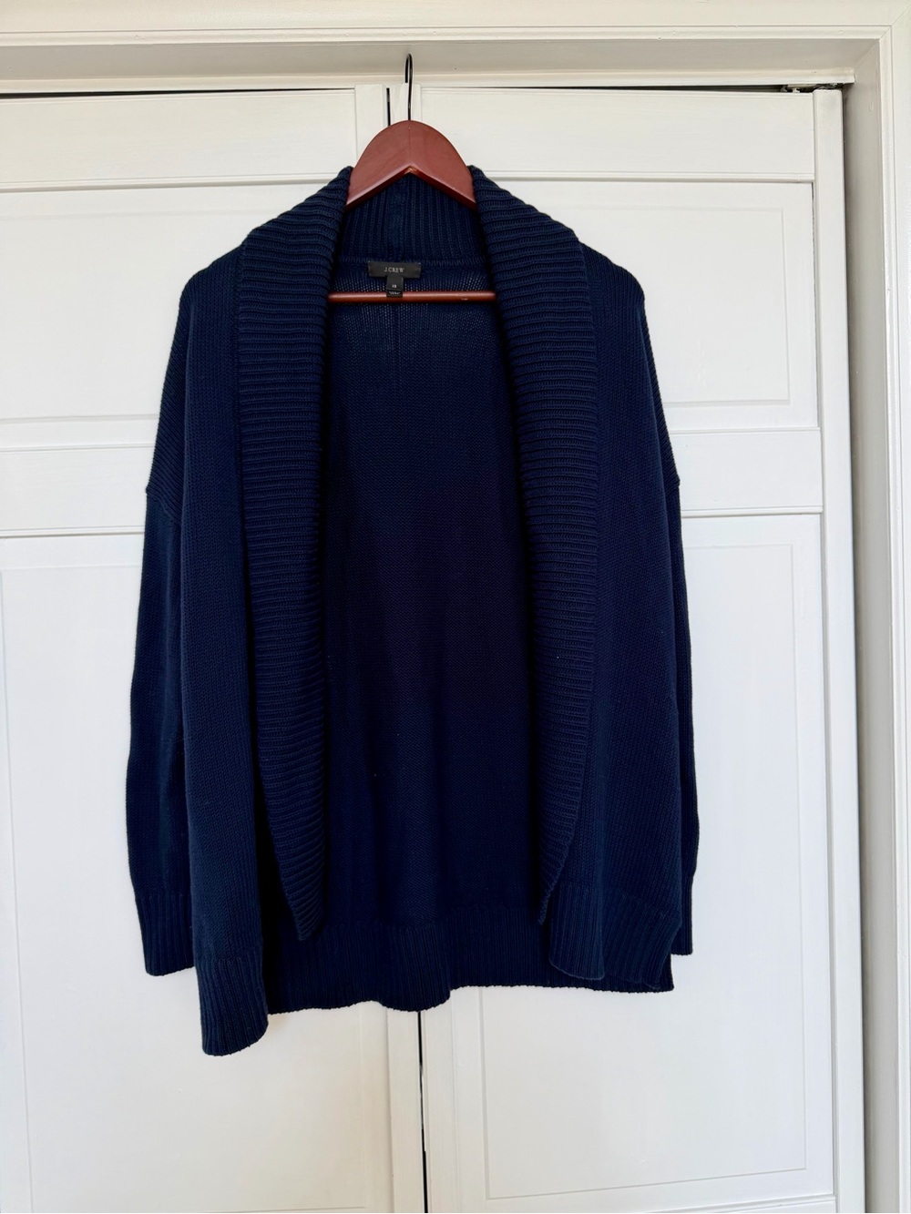 J. Crew Womens Navy Shawl Collar Open Cardigan